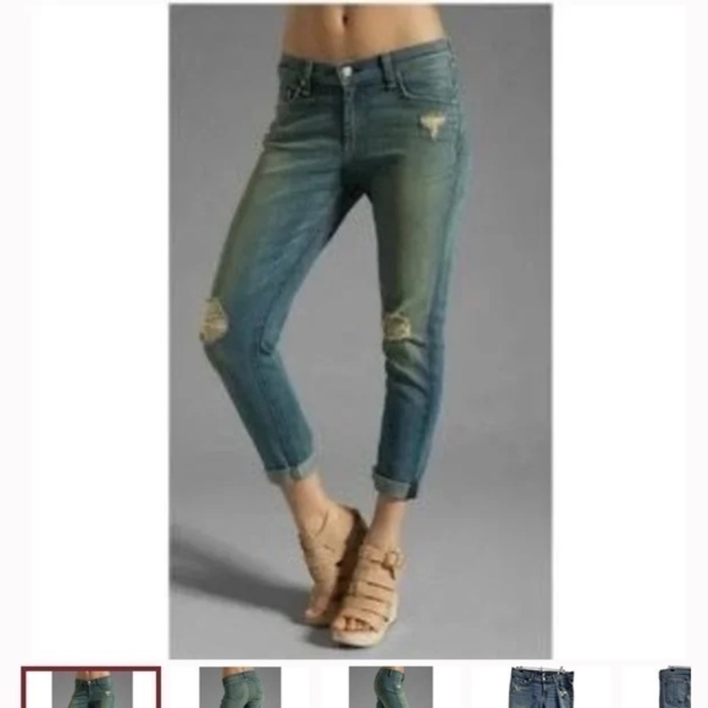 Rag and Bone Dash busted knee distressed jeans
